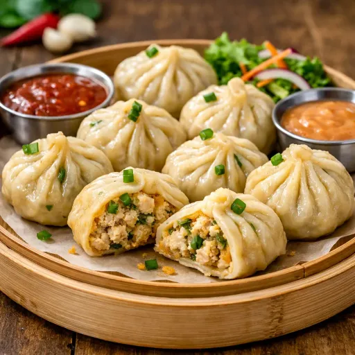 Steamed Momo Chicken - Half Tray